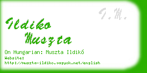 ildiko muszta business card