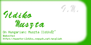 ildiko muszta business card